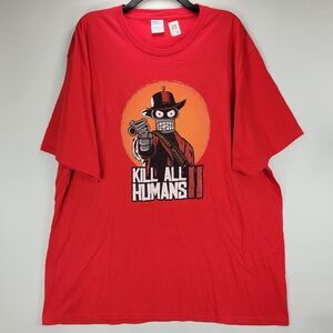 Bender Futurama x Red Dead Redemption 2 Parody Spoof Shirt Promo Mens 3XL Rare